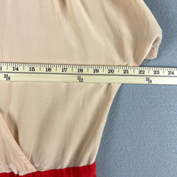 Rory Beca Silk Romper Womens Small Colorblock V-Neck Relaxed Bright - Picture 7 of 16